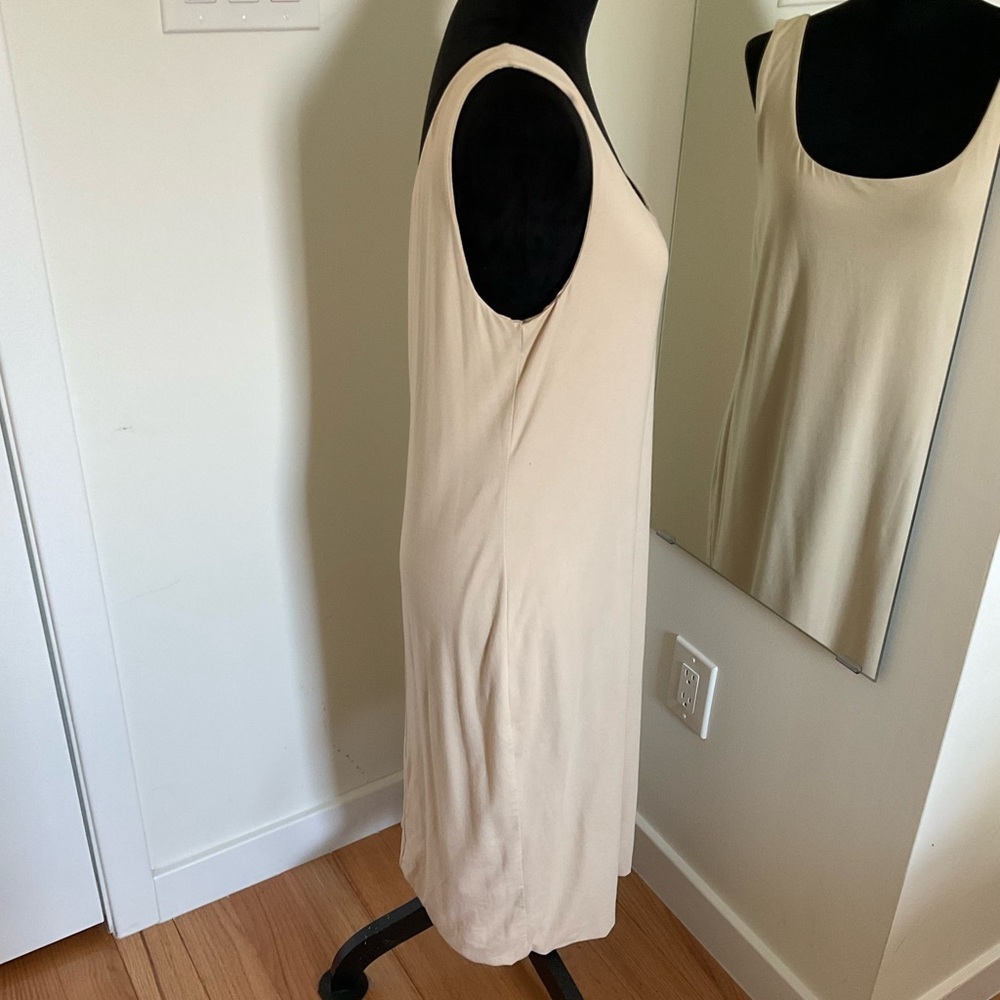 Peruvian Connection Cream Cotton Sleeveless Scoop Neck Midi Dress EUC Size L - Picture 4 of 7